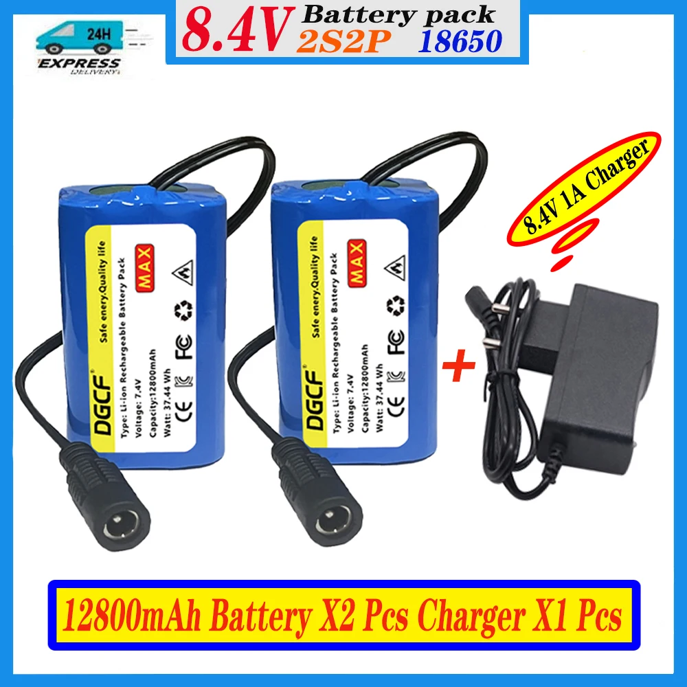 

7.4V/8.4V 12800Mah Battery For T188 T888 2011-5 V007 C18 H18 V18 D18B FX88 Remote Control RC Fishing Bait Boat Battery Parts