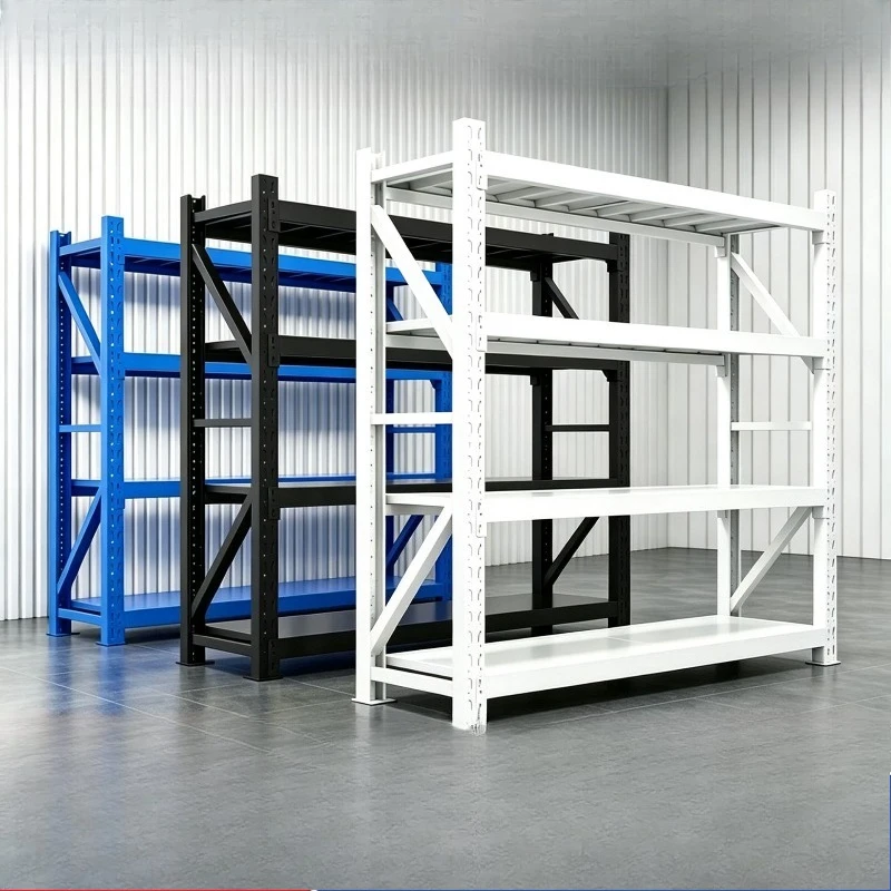 Multi Layer Metal Storage Shelving Unit Warehouse Basement Display Rack Household Parcel Goods Organizer