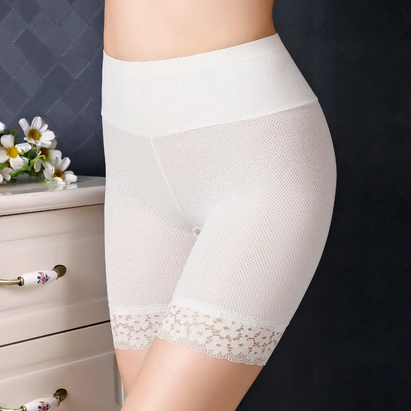 Plus Size Safety Short Pants Women Seamless Under Skirt Boxers For Women Sexy Lace Anti Chafing Boyshort Panties Underwear