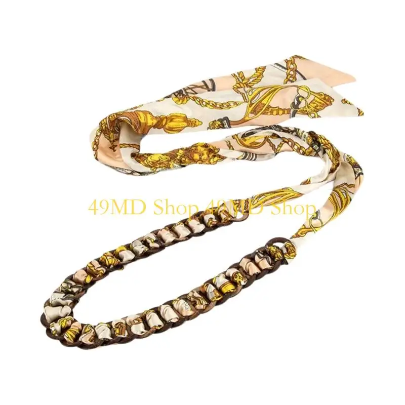 49MD Romance Ethnic Chain Belt Waist Scarf For Skirts Jeans And Evening Party Dresses