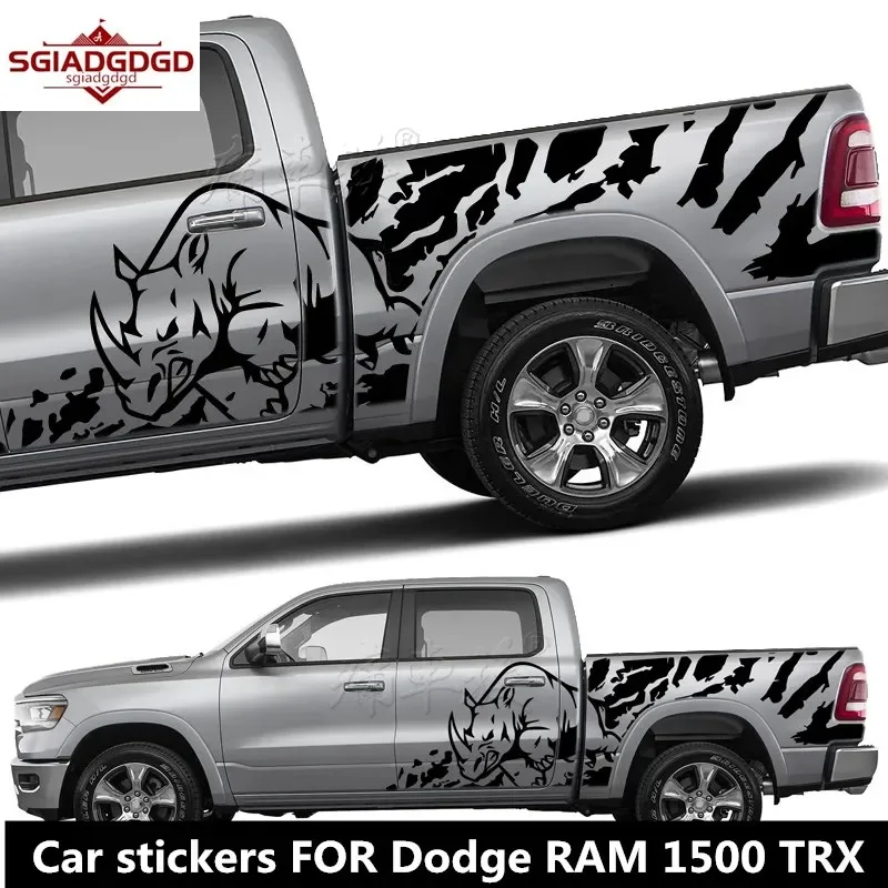 

Автомобильные наклейки для Dodge RAM 1500 TRX, Внешнее украшение тела, внедорожная Спортивная виниловая пленка, наклейка, модифицированные аксессуары