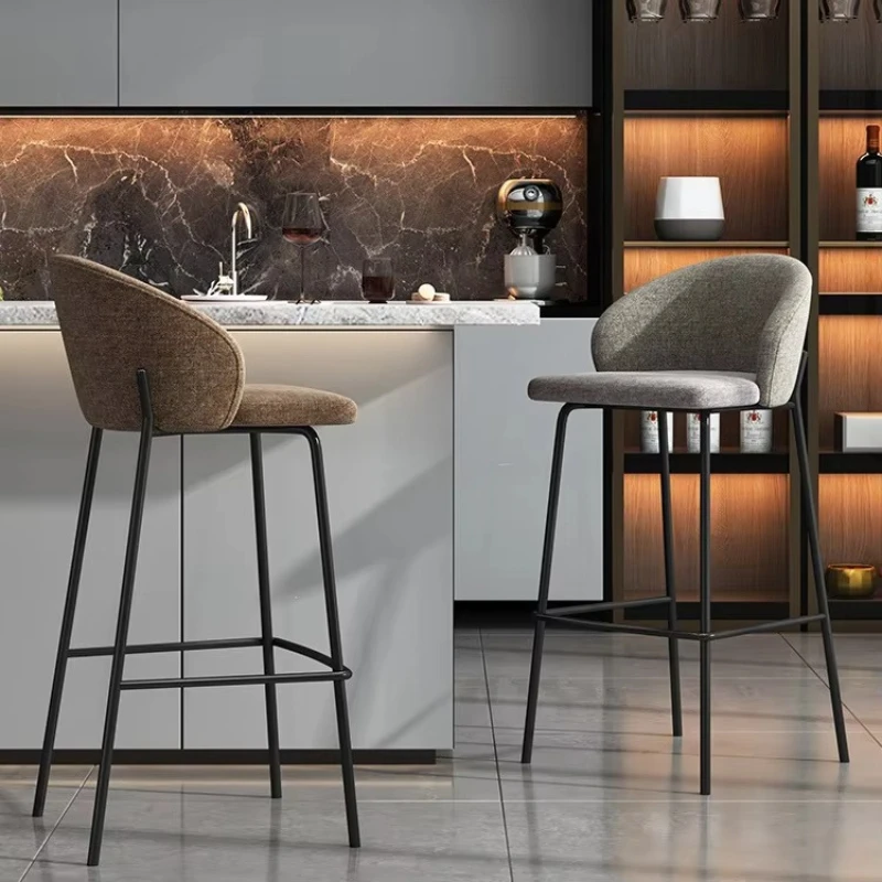 

Style Attractive Design Iron Solid Frame Comfortable Cushion Modern Bar Stool Kitchen Bar Chair