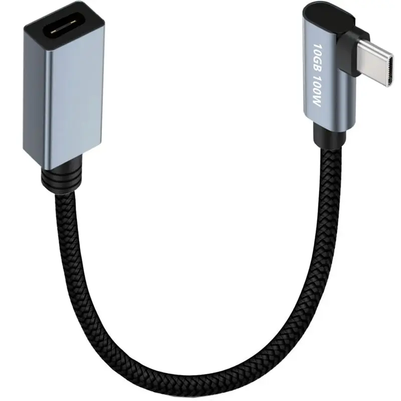 Type-C 3.2 Gen2 10GB PD100W Male to Female High-speed Transmission Data Cable, Computer TV Audio and Video High-definition Cable