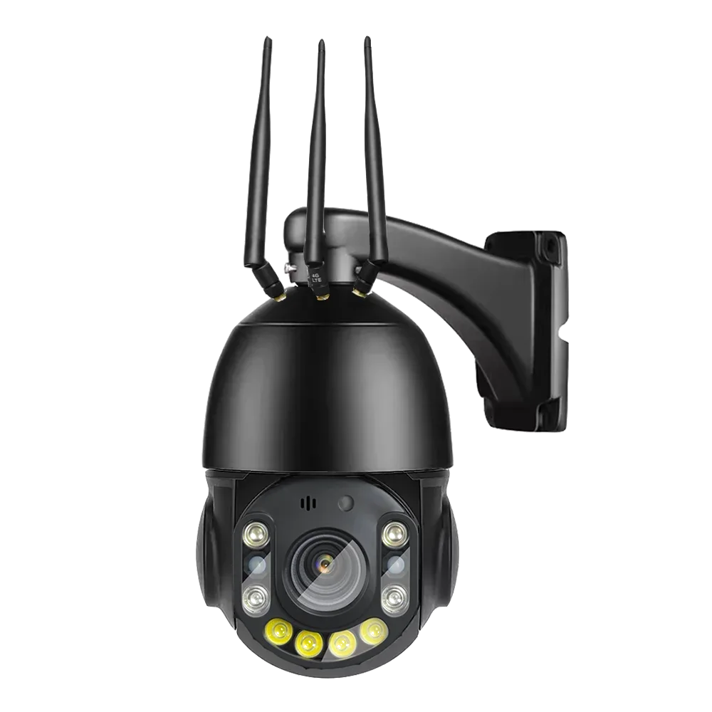 Telecamera IP PTZ 4G con zoom 30X Telecamera esterna CamHi 4K 8MP Monitoraggio umanoide Audio Telecamera CCTV Speed Dome senza fili notturna a colori
