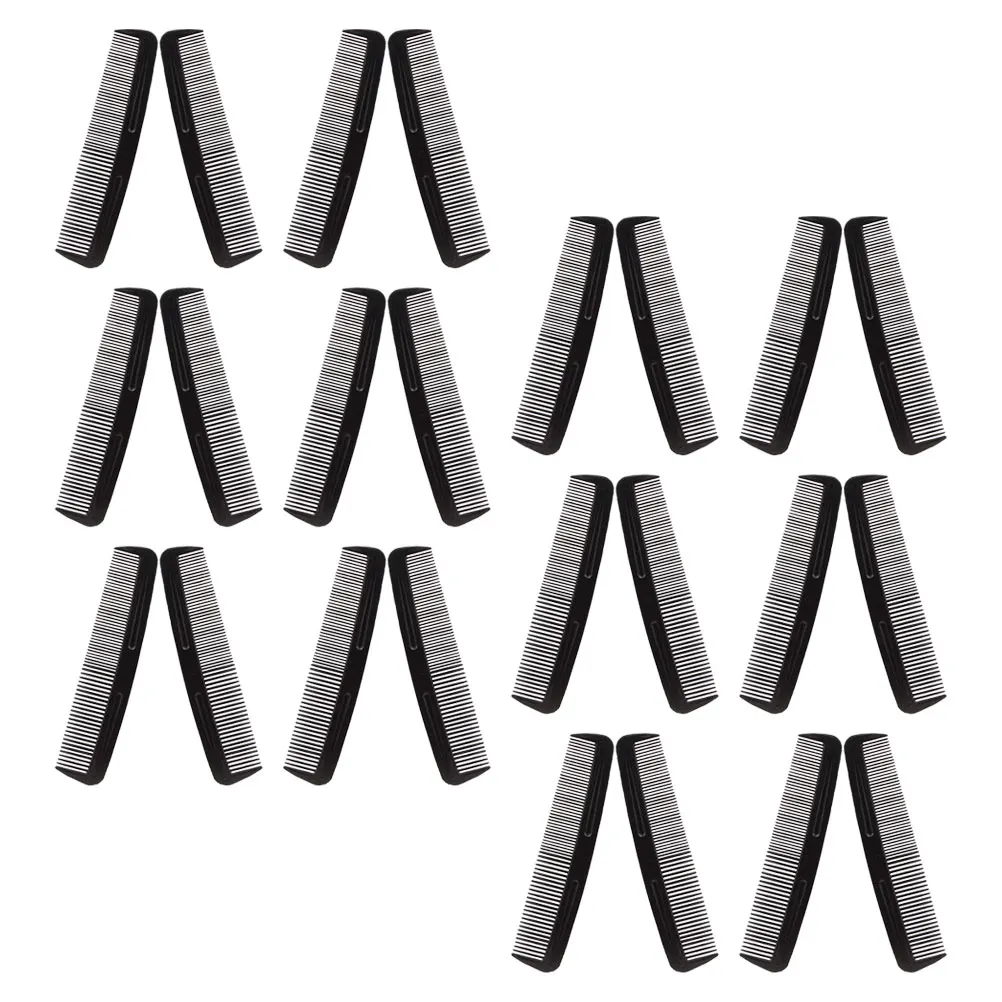 

200Pcs Hair Comb Black Dual Tooth Fine Wide Pocket Travel Comb Portable Outdoor Styling Grooming Tool Men Women