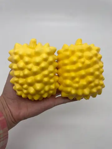 Crunchy Durian Building Block Squeeze Ball, Handmade Fruits Squishy Stress Ball, Popping Sound Fidget Vent Toy, Soft Squeeze Dec