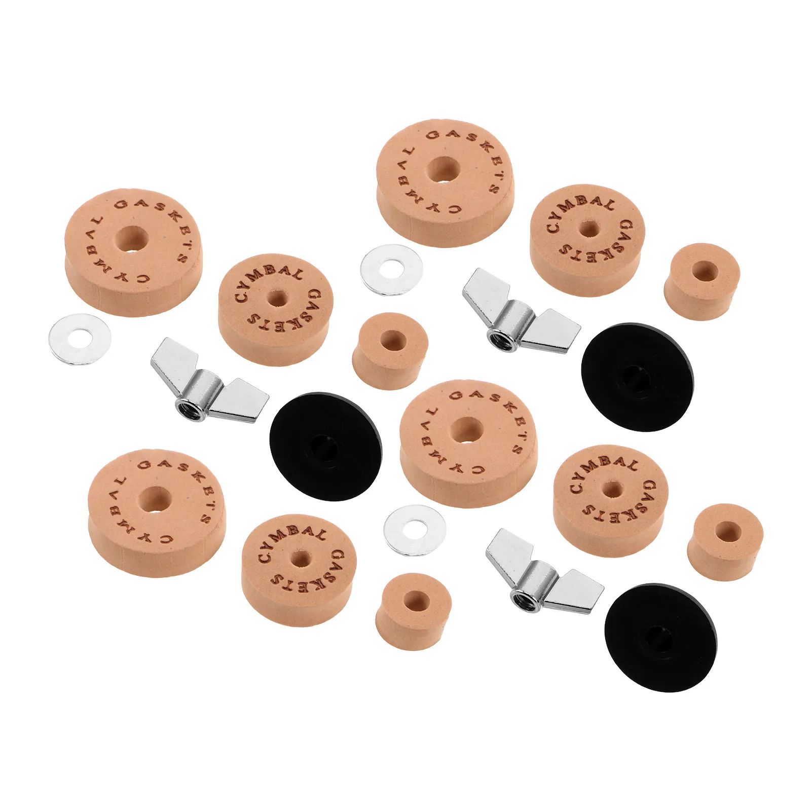 

21Pcs Drum Kit Accessories Drum Cymbal Felt Pads Non Slip Replacement Set Cymbal Stand Washer Sleeve Replacement