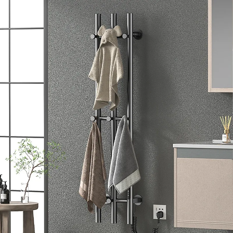 

Bathroom Electric Towel Rack Stainless Steel Touch Screen Heating Drying Towel Warmers Wall Mounted Bathroom Accessories