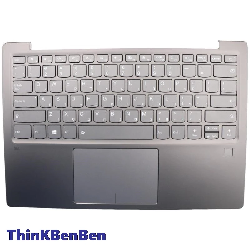 HB Hebrew IL Israel Keyboard Iron Gray Upper Case Palmrest Shell Cover For Lenovo Ideapad 720S -13 13ARR 13IKB Laptop 5CB0P19076