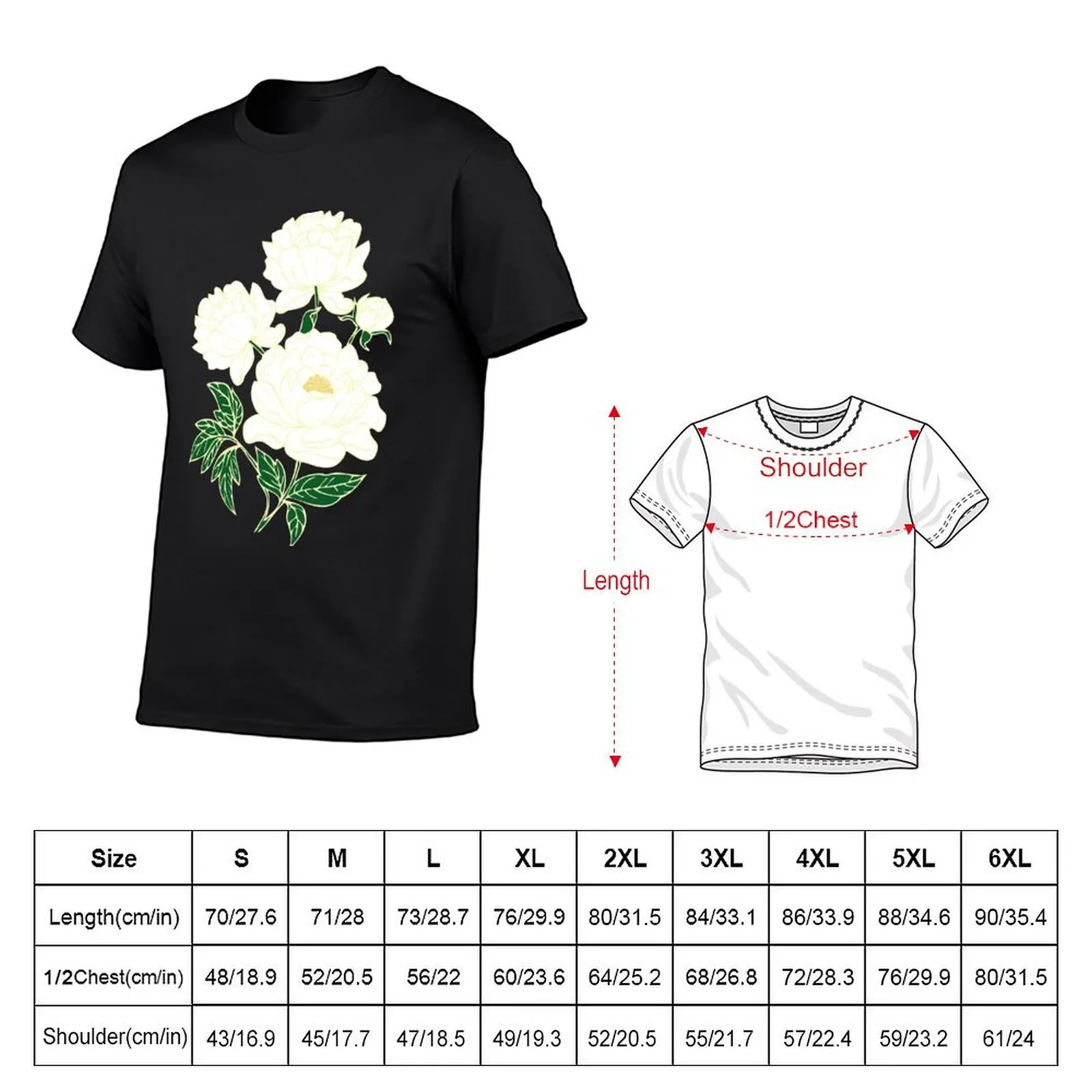 T-shirt peonie bianche moda coreana ragazzi bianchi confezione di magliette da uomo