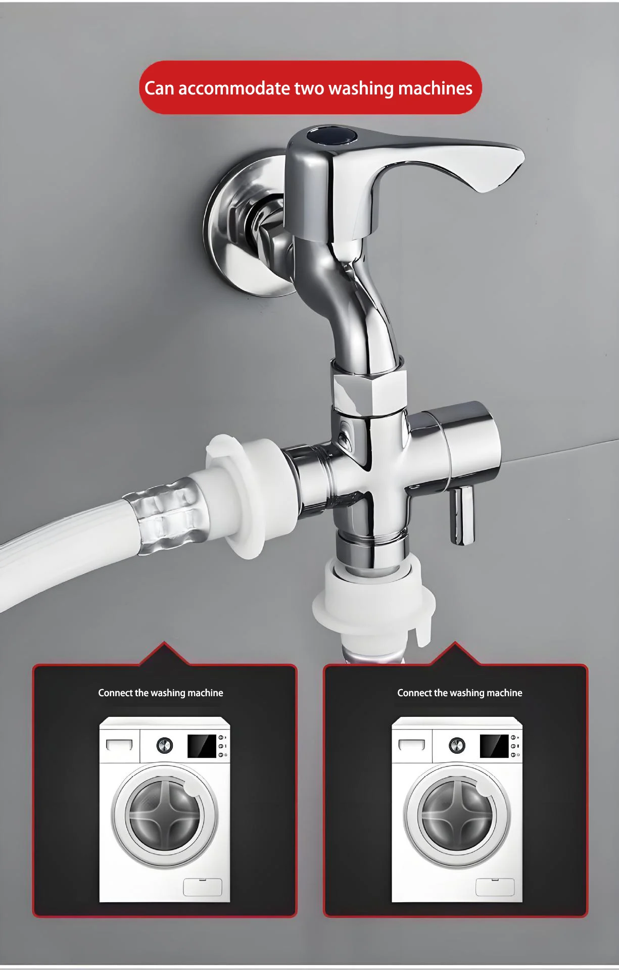 3 Way Diverter Valve T-Adapter Converter For Shower Brass Water Tap Connector Bathroom Faucet Water Separator