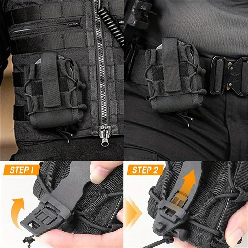 Nylon Accessory Bag For Everyday Use With 2 Belt Loops For Quick Release Belt Holster Tools Pliers Storage Bags