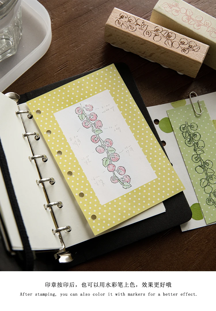 Morgenregen-Rankengarten-Journalstempel Vintage-Rosen-Pflanzen-Blumenrandmuster DIY Check-In Dekorativer Stempel – Detail 5