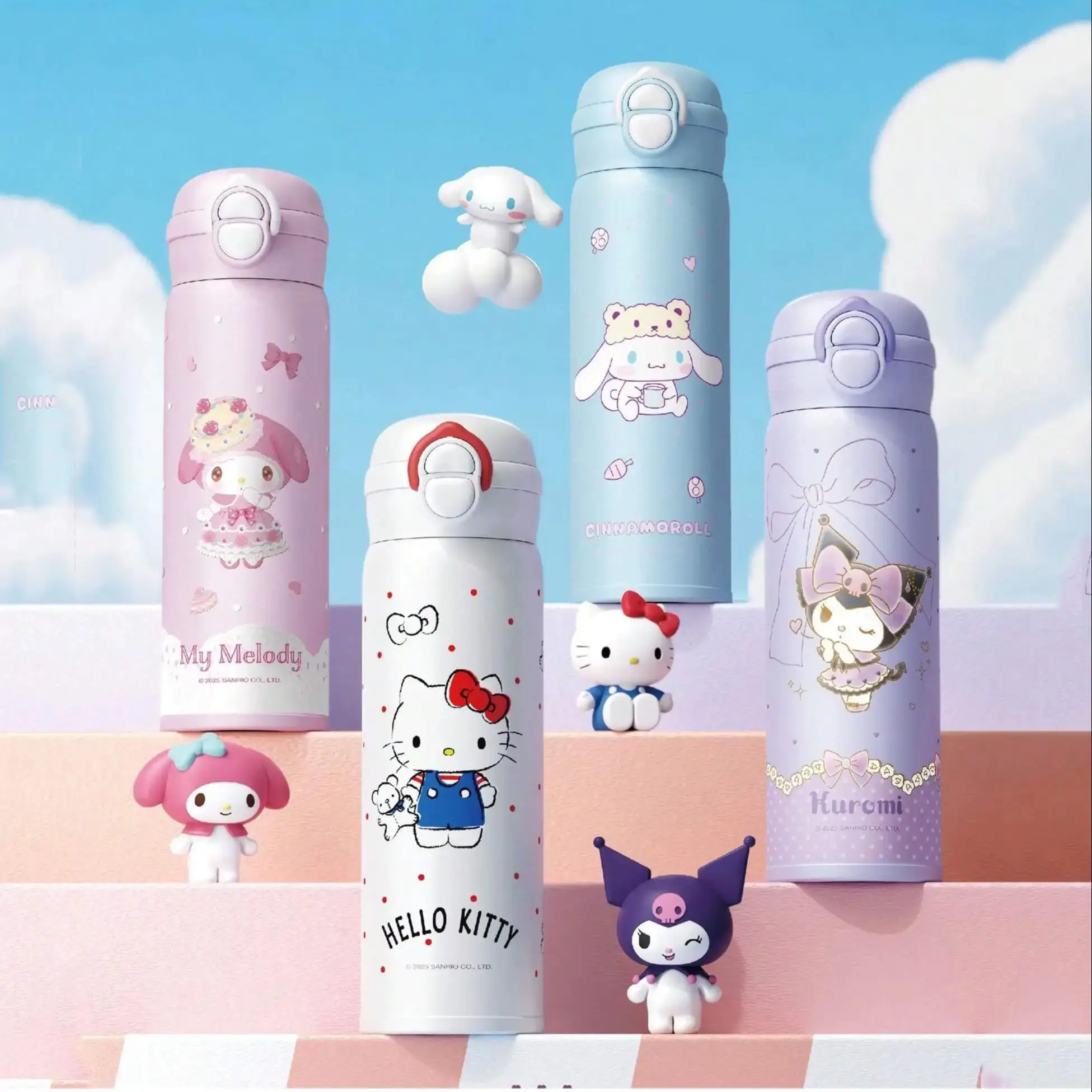 

Sanrio Hello Kitty My Melody Thermal Bottle 500ml/16.91oz Stainless Steel Vacuum Insulated Hot&Cold Tumbler Water Bottle Gift