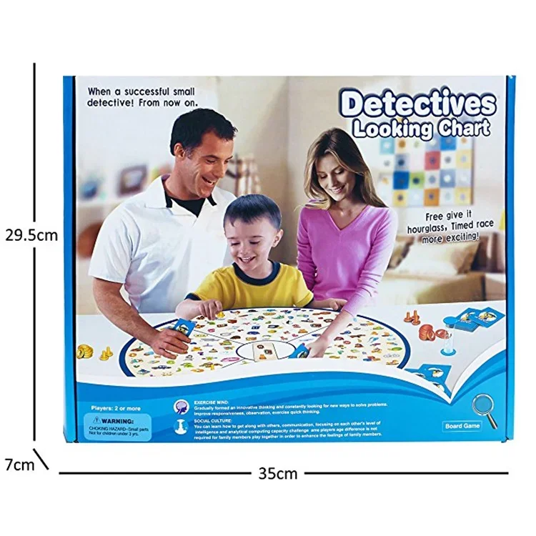 [Divertente] Detective Looking Chart Gioco da tavolo Puzzle Allenamento con reazione cerebrale Giochi di abbinamento per bambini e genitori Gioco per famiglie Giocattolo