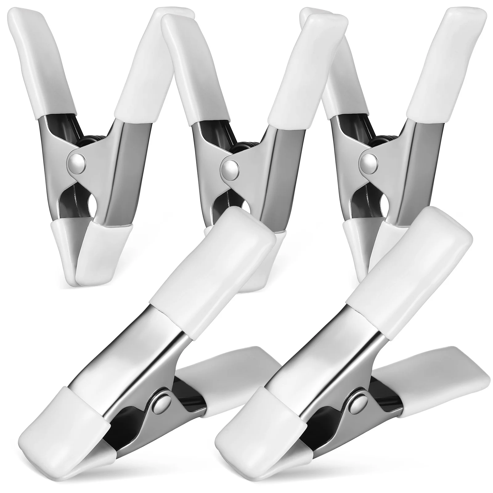 

5pcs A-shaped Spring Clamps 4 Inch Nickel Plated Heavy Duty for Photo Background Photography Backdrop Cloth Holder Hardware