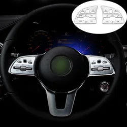 Car Steering Wheel Button Sticker Trim Cover Fit For Mercedes Benz A B C E Class GLA GLB CLA W177 W247 W205 W213 H247 X247 C118