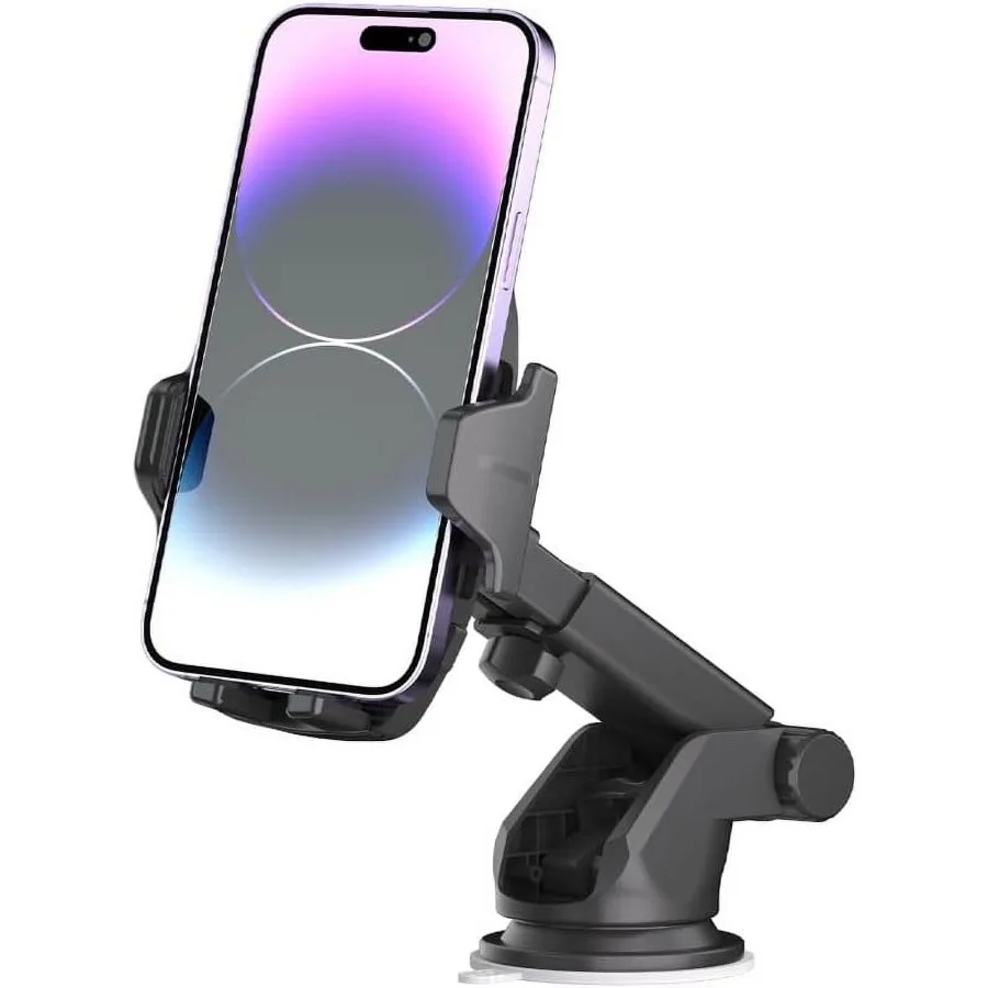 

Phone Mount for Car - Cradle-Type Cell Phone Car Mount with Extendable Arm - Car Mount with Powerful Suction Cup for Windshield