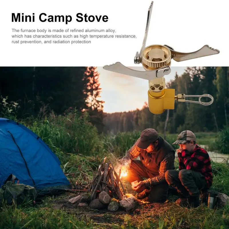 Camping Stove Foldable Grill Stove Aluminum Alloy Backpacking Stove Metal Cooking Stove For Outdoor Camping Hiking Fishing