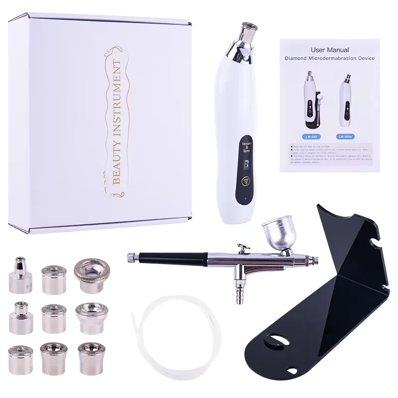 Handheld Diamond Microdermabrasion Machine Blackhead Removal Facial Skin Care Beauty Device Diamond Dermabrasion Machine Tips