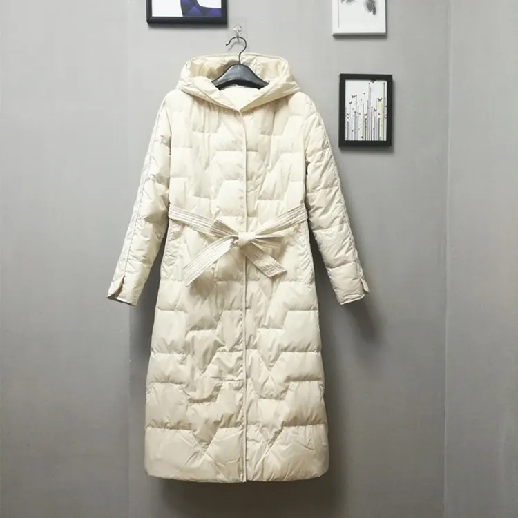 LMESS 2022 inverno donna X cappotti lunghi in piuma d'anatra bianca