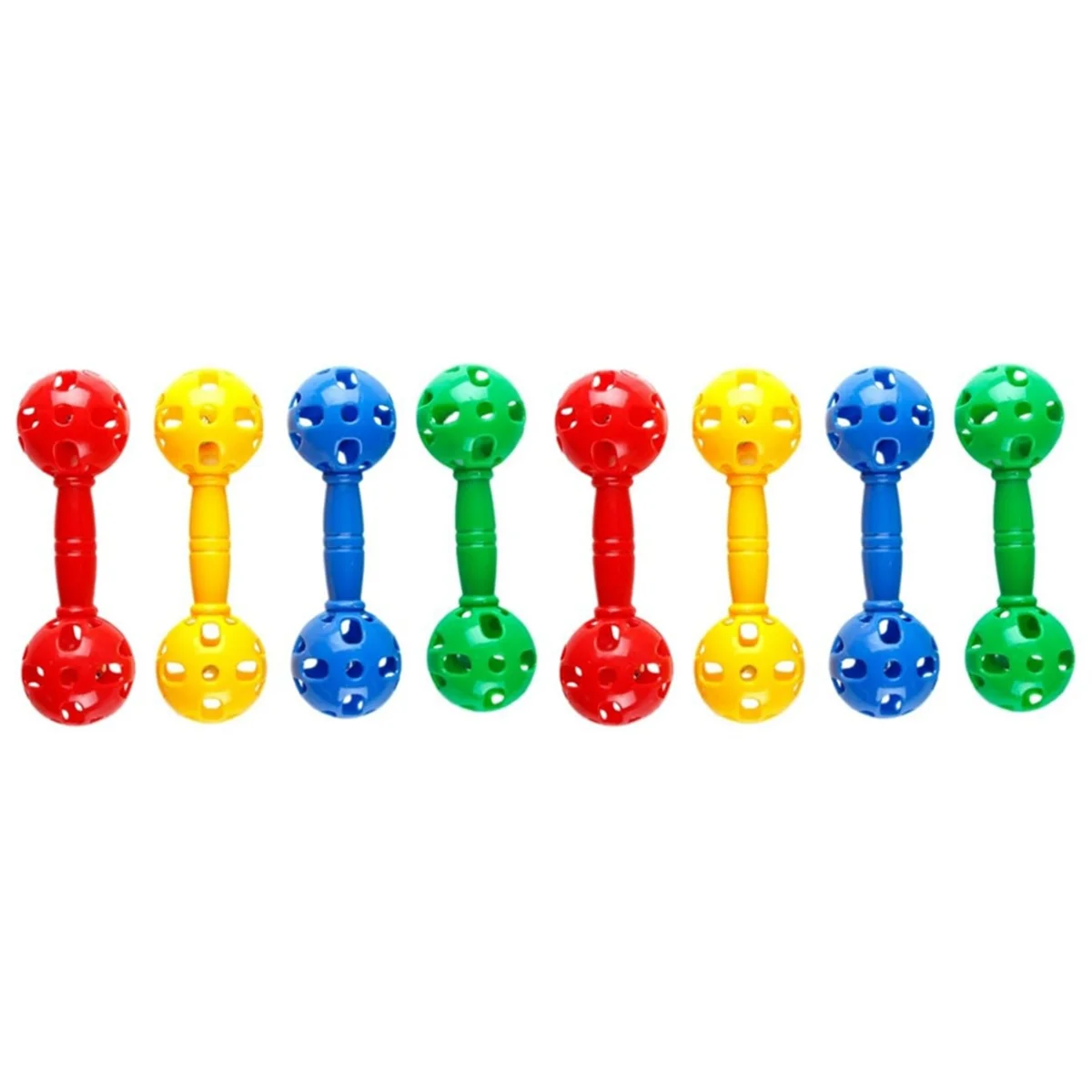 8 Pcs Sound Hollow Dumbbell Barbell Fitness Exercise Equipment Toddler Sports Toys Educational Learning