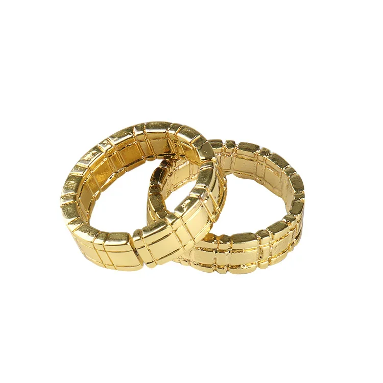 Himber Ring Gold Black Color Linking Ring Magie Close Up Street Gimmick Props Magic Tricks Comedy Easy For Child