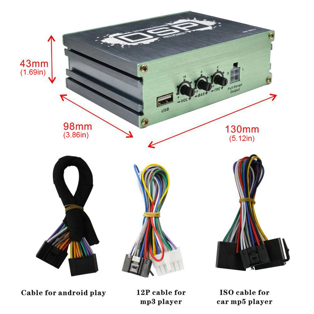 DSP سيارة مكبر كهربائي دعم APP التحكم DSP سيارة التعادل 6-قناة الناتج الملاحة جودة الصوت تعزيز تأثير #6