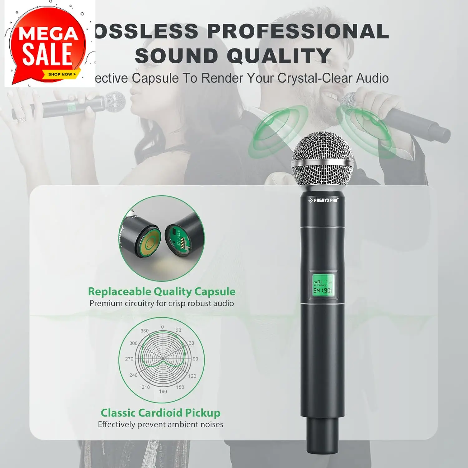 

Акционная цена: Беспроводная микрофонная система, 4-канальный UHF комплект беспроводных микрофонов с ручными, нагрудными, головными и петличными микрофонами, фиксированная настройка.