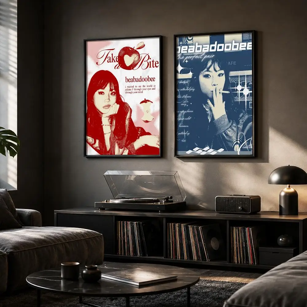 B-Beabadoobee Album Music Painting Calligraphy Canvas Poster Hallway Bedroom Living Room Home Bar Decoration Interior Wall