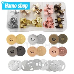 20sets/lot 14mm 18mm Wallet Button Magnet Buckle Buttons Metal Snap Thickening Magnetic Automatic Adsorption Buckle Installation