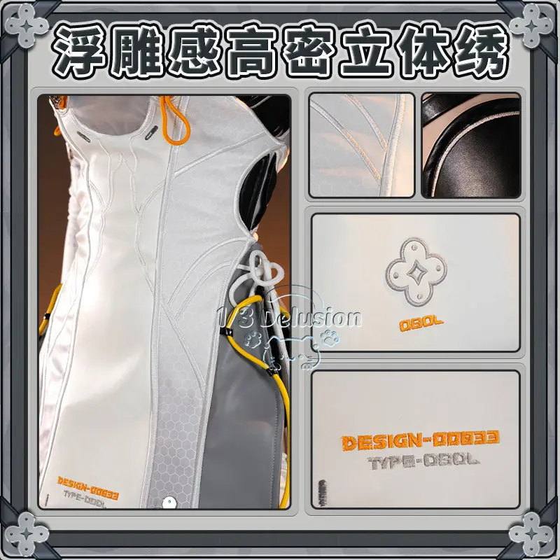 

Zenless Zone Zero Sid Cosplay Costume Party Fashion Handsome Uniform Halloween Role Play Clothing 1/3 Delusion