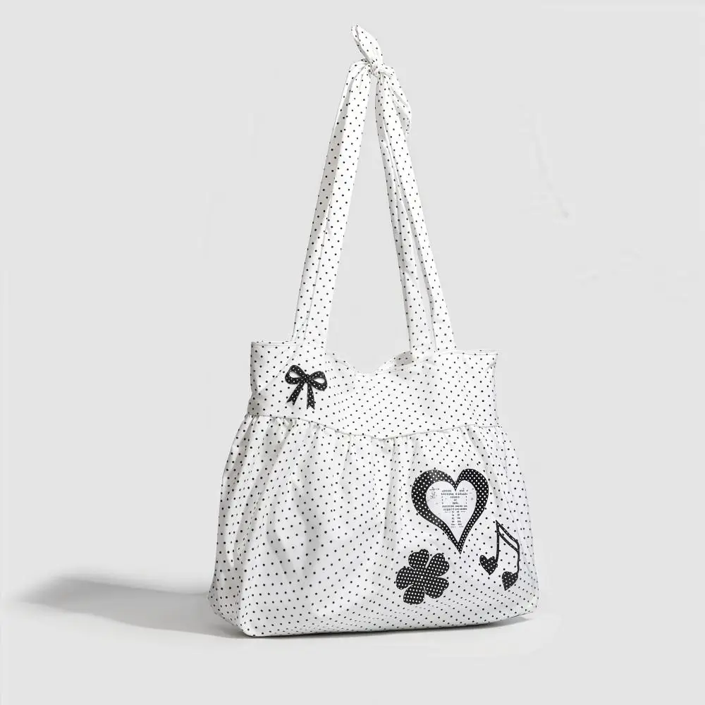 Модная парусиновая сумка через плечо с принтом в горошек, женские сумки большой емкости, легкая однотонная женская сумка через плечо