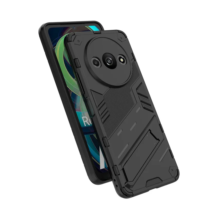 For Xiaomi Redmi A3 Case Xiaomi Redmi A3 Cover Armor PC Stand Holder Shockproof TPU Protective Phone Cover For Xiaomi Redmi A3