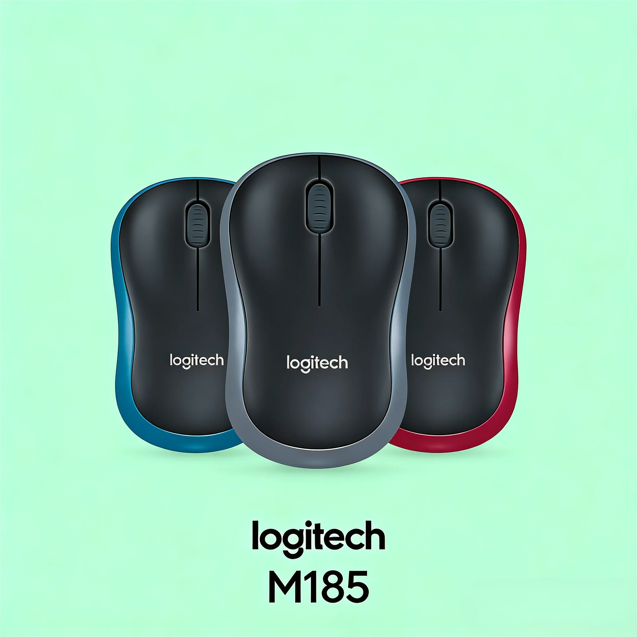 

Беспроводная мышь Logitech M185, USB-приемник, идеально подходит для офиса и дома, удобная для левой руки и портативная
