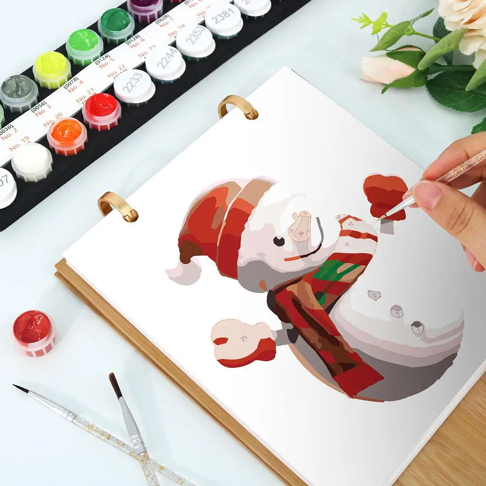 

Настольный календарь на 2026 год, раскраска по номерам, креативное украшение, рисованное вручную, подарок с памятным значением для семьи и друзей M8R9