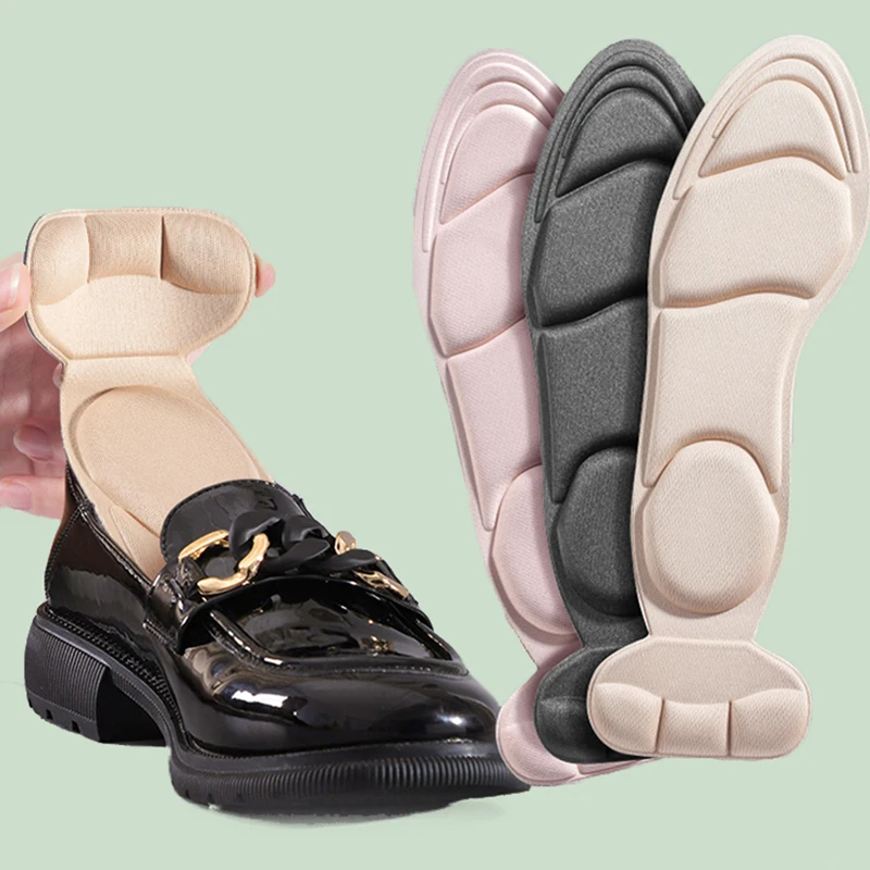 Sol Sepatu Busa Memori Wanita untuk Sepatu Hak Tinggi, Anti-Selip, Dapat Dipotong, Nyaman, Bernapas, Pelindung Tumit, Bantalan Sepatu Pijat