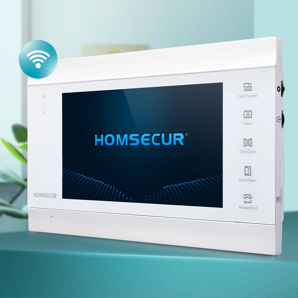 HOMSECUR 6-Apartment HD Video Door Phone Intercom System with RFID Access Control Camera and Auto Recording