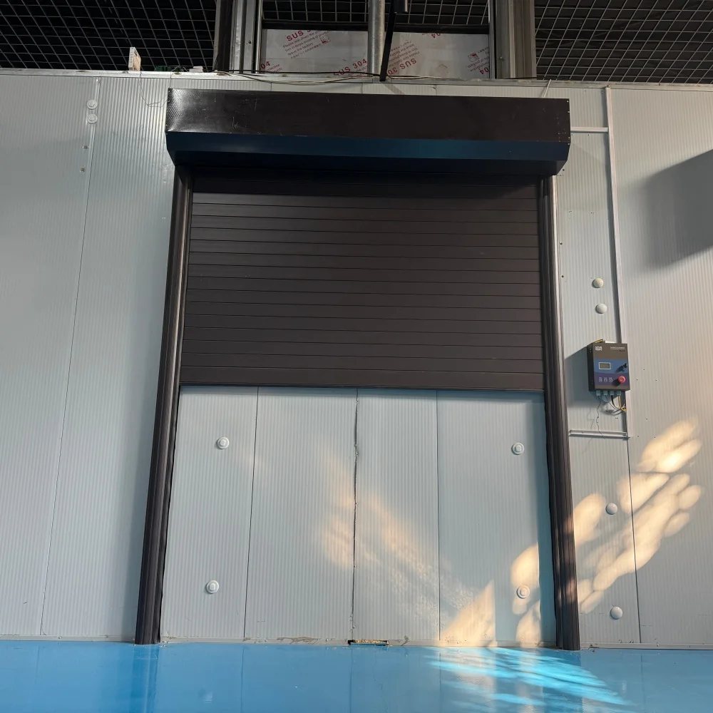 Customization Heat-Insulating Rolling Shutter Door, Aluminum Alloy Warehouse Automatic Spiral Top-Mounted Partition Door