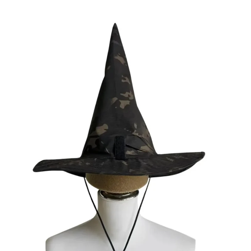 Tactical Camouflage Magic Pointed Hat Wide Brimmed Sun Hat Men's Outdoor Sportsbuni Camouflage Hat CS Role-Playing Accessories
