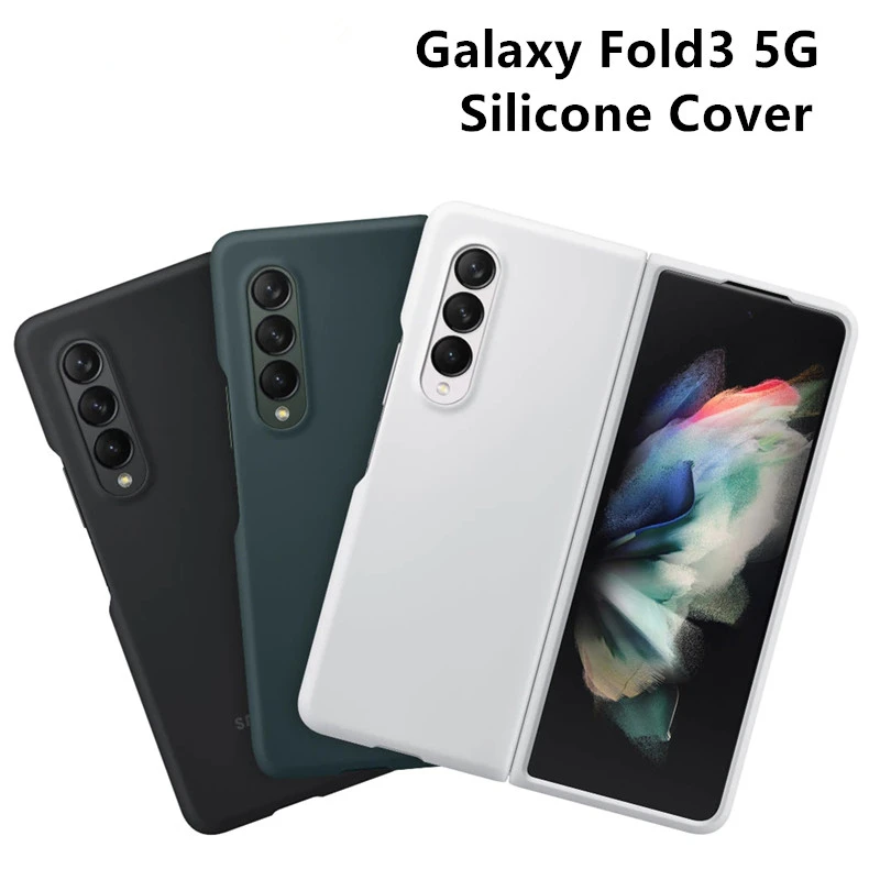 

Original For Samsung Galaxy Z Fold 3 Case Silicone Cases Protective Fold3 5G Cover, EF-PF926