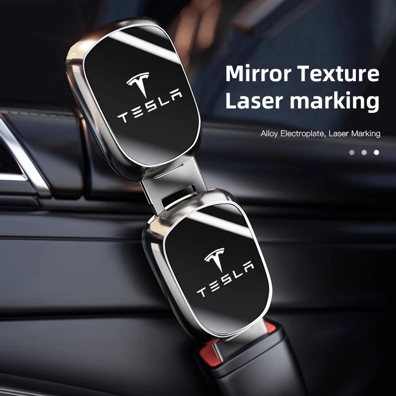 حزام مقعد السيارة تمديد سبيكة السحابة حزام الأمان مشبك موسع ل تسلا نموذج 3 نموذج S نموذج X نموذج Y Cybertruck Roadster #1