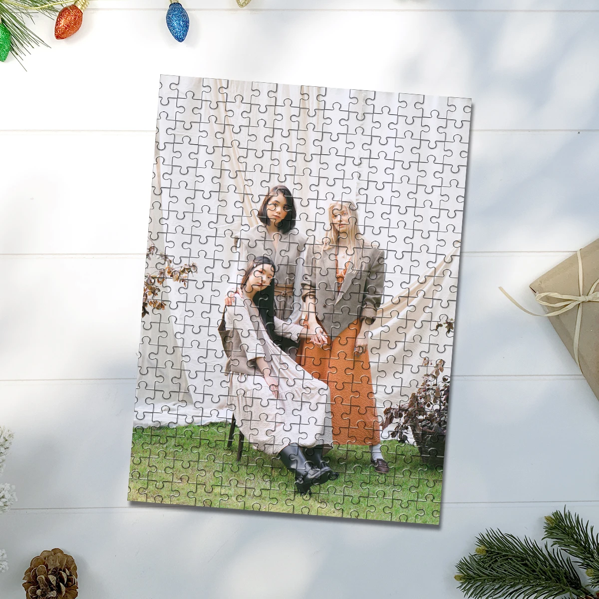 35/300/500/1000pcs Personalized Custom Photo Puzzle Family Photo DIY Handmade Puzzles Photo Wall Art