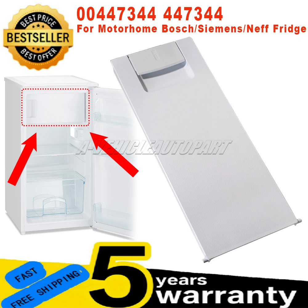 

447344 For Motorhome Bosch/Siemens/Neff Fridge 1 Pc New Freezer Cover White Freezer Compartment Evaporator Door Flap with Handle