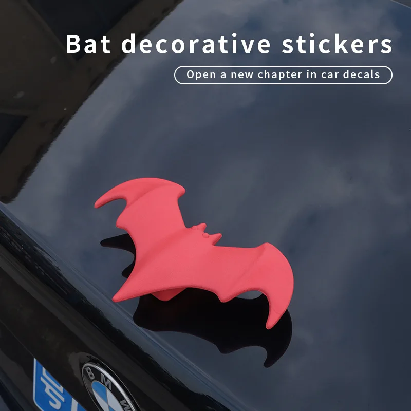 Universal 3D Bat Rear Spoiler Decor Sticker Self-adhesive Stereo Helmet Roof Wing Ornament Car Motorcycle Exterior Accessories