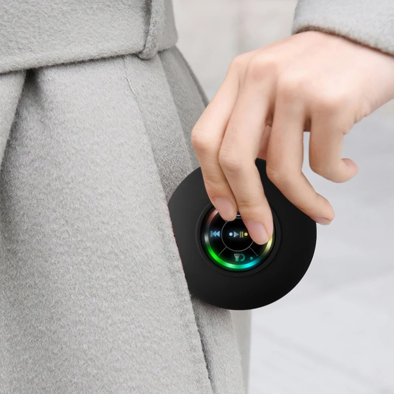 

Беспроводной Bluetooth-динамик IPX4, водонепроницаемый громкоговоритель, долговечный мини-стерео светодиодный звуковой ящик для ванной комнаты с мощным всасыванием