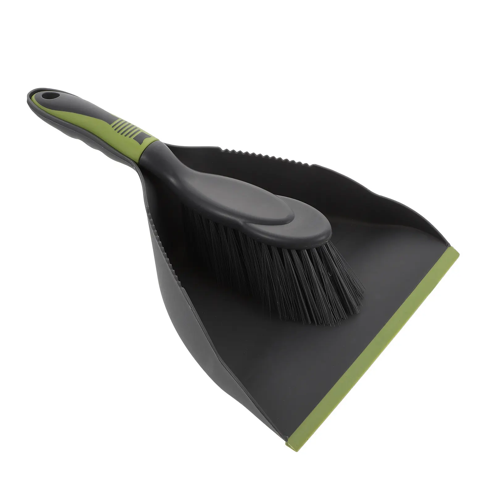 1Set Desktop Broom with Dustpan Mini Cleaning Kit Slim Flexible Bristles for Desk Bed Car Interior Pet Hair Debris Removal Tool