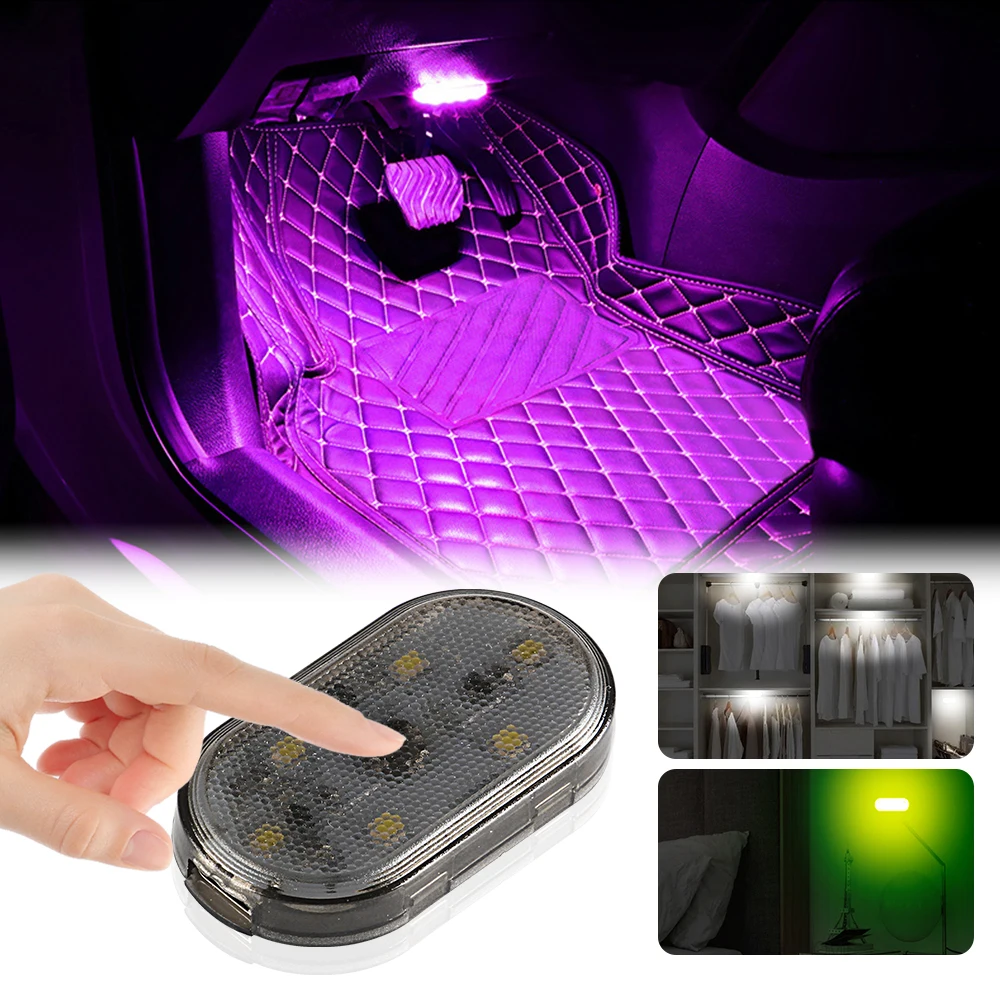Touch Sensor USB Car Reading Light Auto Underbody Door Ceiling Atmosphere Illumination Night Lamp Vehicle Interior Accessories