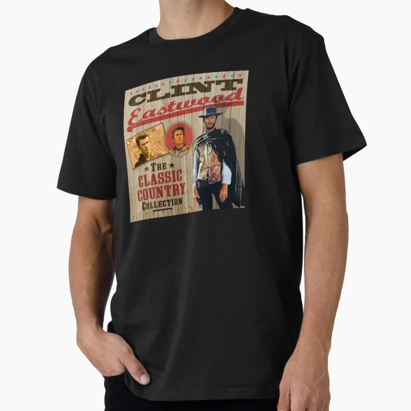 

Country Collection Vintage film A Fistful of Dollars Cowboy movie Eastwood Retro Gift t shirt Large size Tops S-6XL 100% cotton