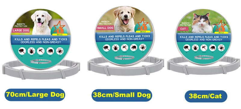 Extendable Pet Flea Collar Antiparasitic Necklace Personalized Anti Flea and Tick Big Dog Puppy Cat Anti-Flea Collar Ticks Dogs